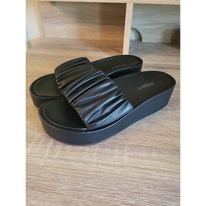 Aerosoles Women's Dada Black Slides Dressy Sandals Shoes Size 7.5